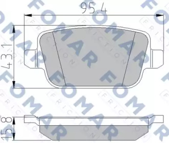 FOMAR FRICTION fo930781 -  Комплект тормозных колодок, дисковый тормоз